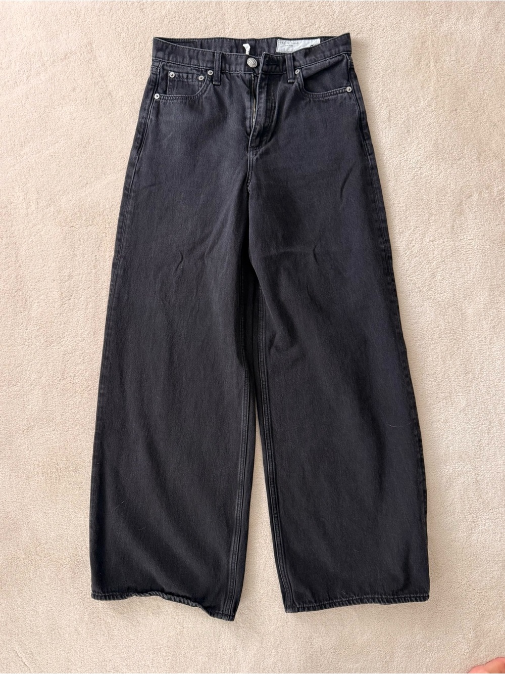 rag & bone Black Wide-Leg Women's Jeans
